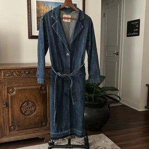 Levi’s Deconstructed Denim Blazer Trench Coat XS